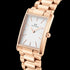 DANIEL WELLINGTON BOUND 3-LINK ROSE GOLD WHITE DIAL WATCH - ANGLE VIEW