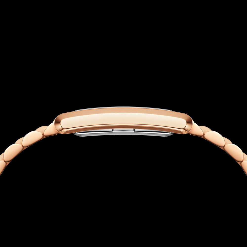 DANIEL WELLINGTON BOUND 3-LINK ROSE GOLD WHITE DIAL WATCH - SIDE VIEW