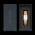 DANIEL WELLINGTON BOUND 3-LINK ROSE GOLD WHITE DIAL WATCH - PACKAGING