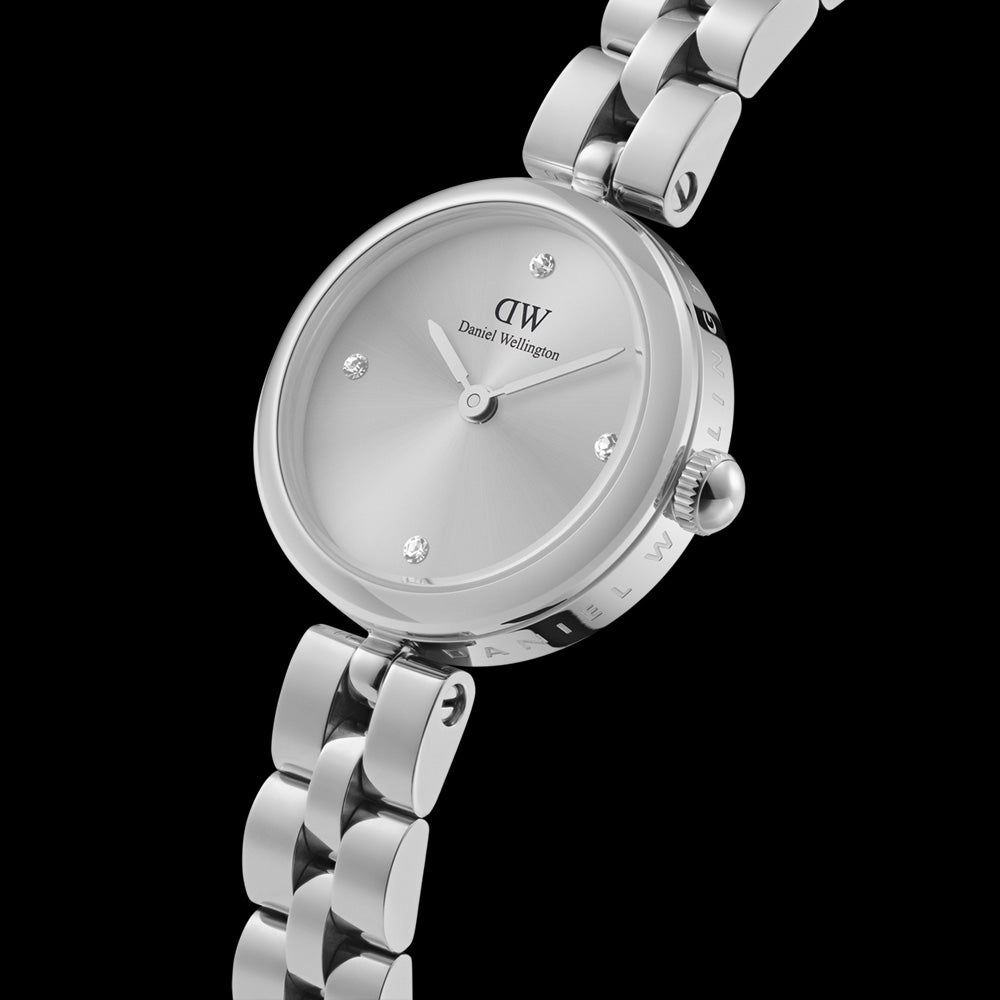 DANIEL WELLINGTON ELAN LUMINE UNI-TONE SILVER WATCH - ANGLE VIEW