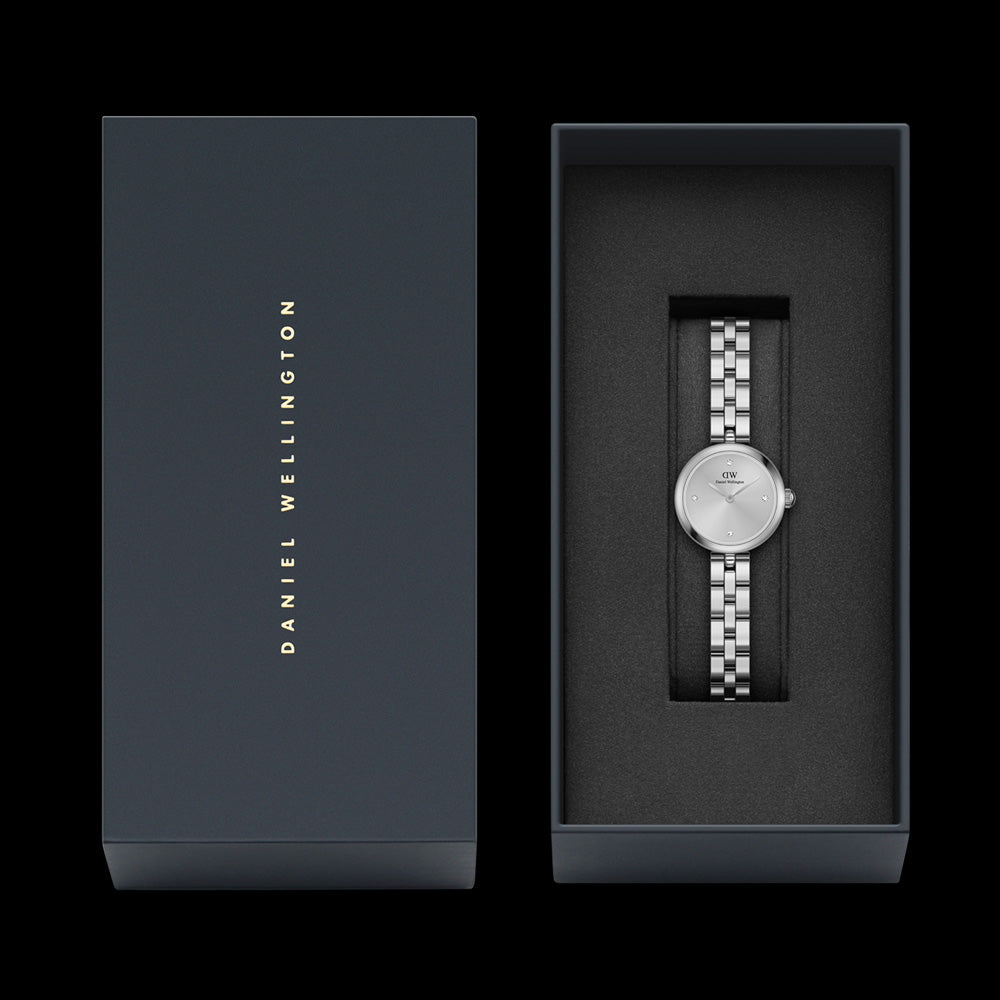 DANIEL WELLINGTON ELAN LUMINE UNI-TONE SILVER WATCH - PACKAGING