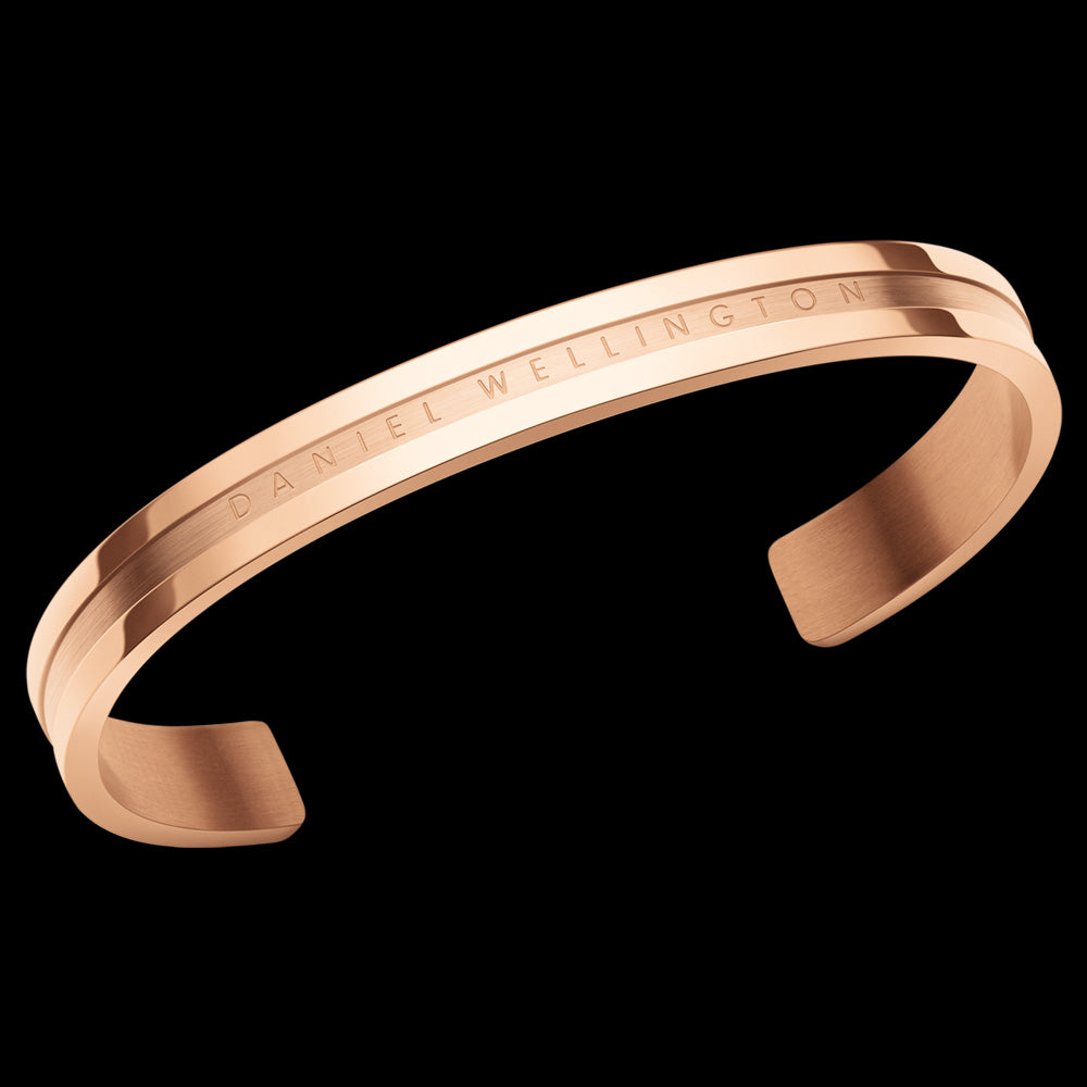 DANIEL WELLINGTON ELAN ROSE GOLD CUFF BRACELET - ANGLE VIEW