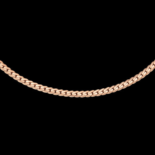 DANIEL WELLINGTON ELAN FLAT CHAIN ROSE GOLD NECKLACE - CLOSE-UP