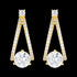 Front view Georgini Red Carpet Champagne Gold Earrings