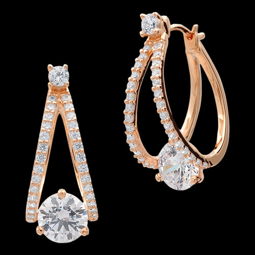 Georgini Red Carpet Champagne Rose Gold Earrings | Australia