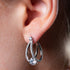 Woman Wearing Georgini Red Carpet Champagne Silver Earrings | Australia