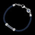 POLICE PLAQUETES BLUE LEATHER MEN'S BRACELET