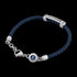 POLICE PLAQUETES BLUE LEATHER MEN'S BRACELET - BACK VIEW