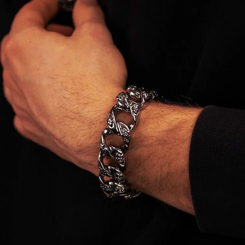 Chunky Men's Tribal Bracelet Stainless Steel | Save Brave Australia