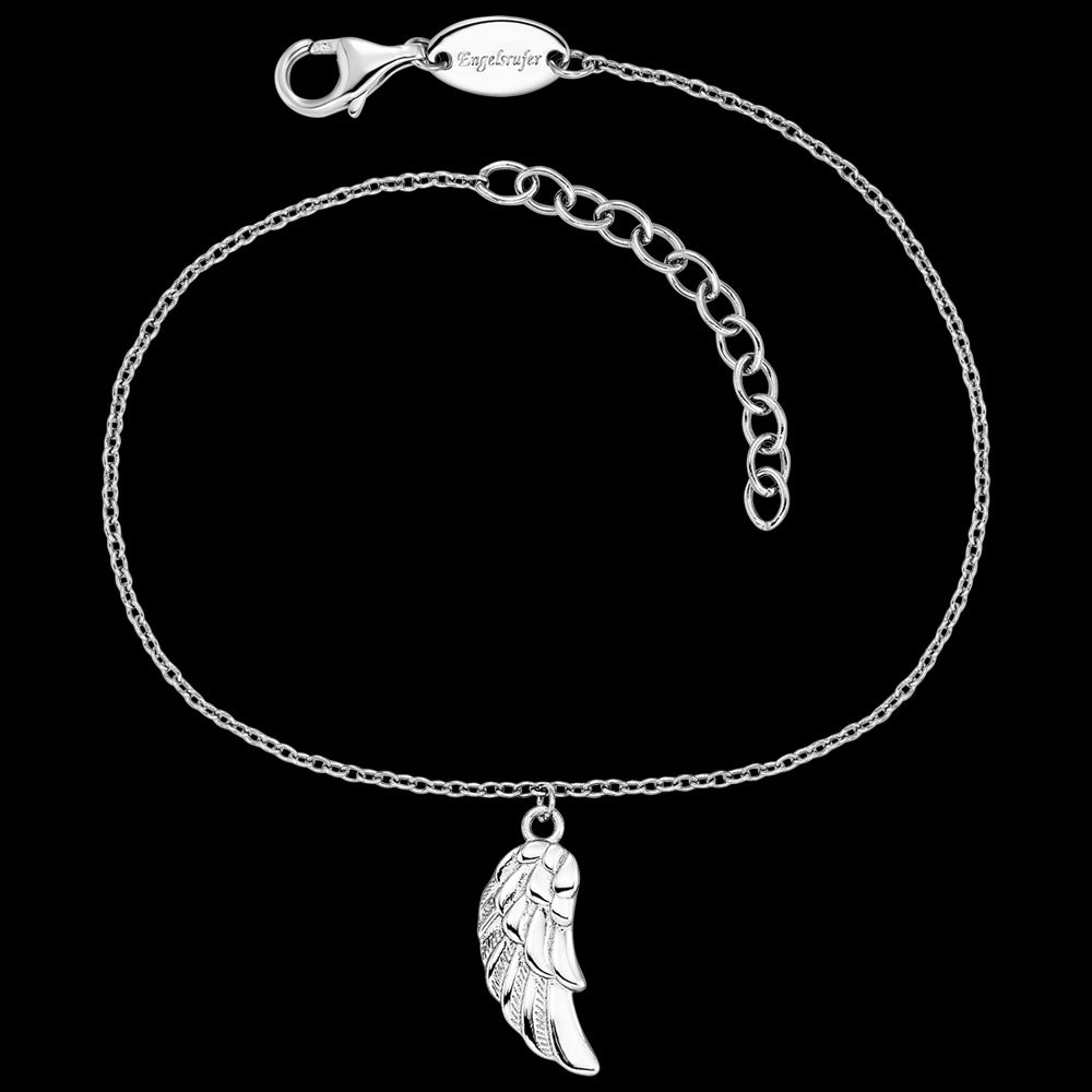 ENGELSRUFER SILVER ANGEL DANGLE FEATHER WING BRACELET