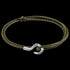 ANCHOR & CREW CHARLES SILVER KHAKI GREEN ROPE BRACELET