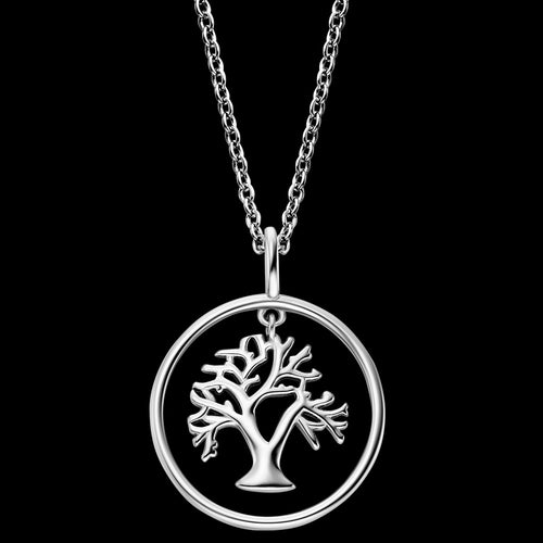 Tree Of Life Silver Charm Circle Necklace | Engelsrufer Australia