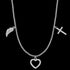 ENGELSRUFER FAITH LOVE HOPE WING HEART CROSS CZ NECKLACE