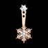 THOMAS SABO SNOWFLAKE SINGLE JACKET ROSE GOLD EARRING