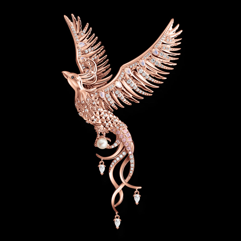 THOMAS SABO PHOENIX RISING ROSE GOLD PENDANT