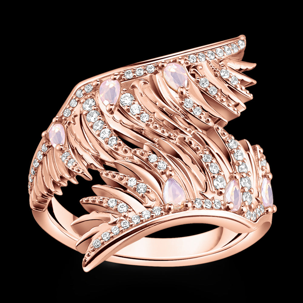 THOMAS SABO PHOENIX WING ROSE GOLD RING