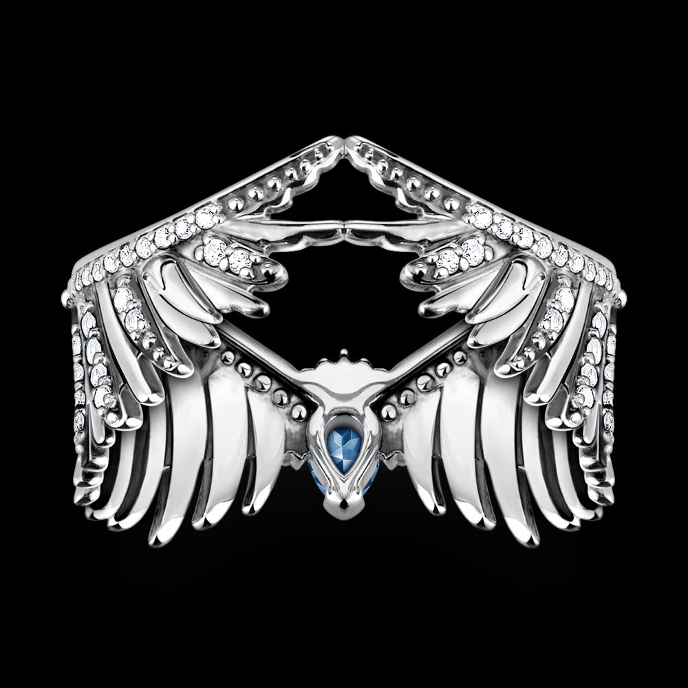 THOMAS SABO RISING PHOENIX WING SILVER RING - BACK VIEW