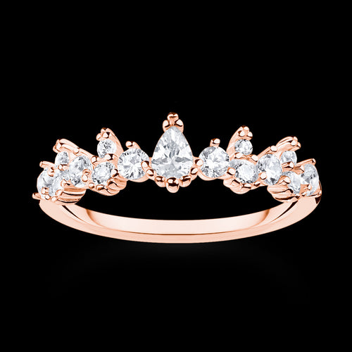 THOMAS SABO ICE CRYSTALS ROSE GOLD RING