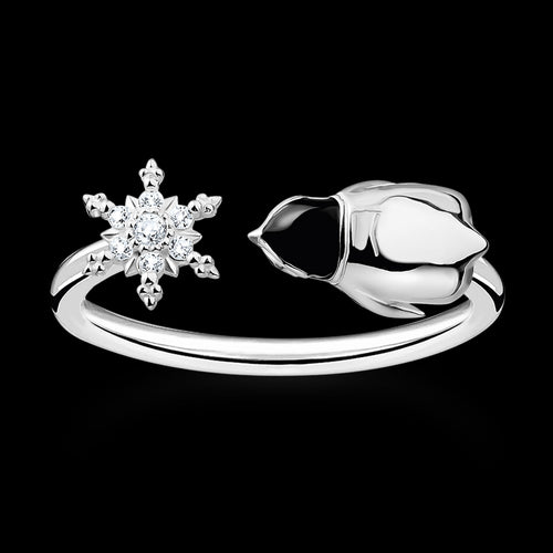 THOMAS SABO SNOWFLAKE PENGUIN SILVER RING