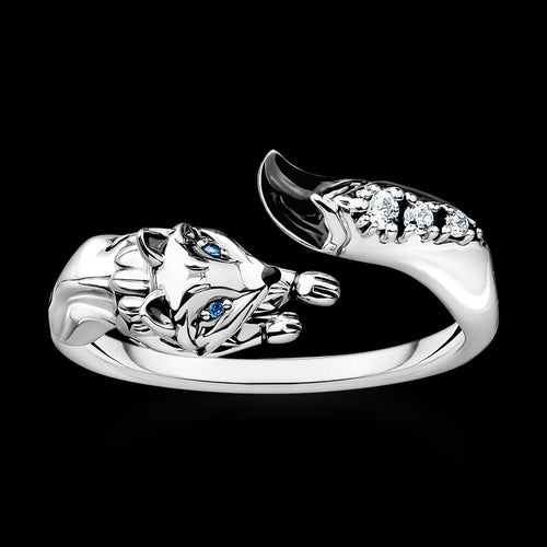 THOMAS SABO ARCTIC FOX WRAPAROUND SILVER RING