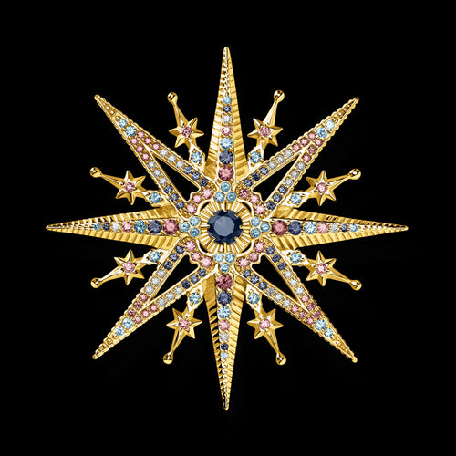 THOMAS SABO ROYALTY STAR GOLD BROOCH