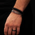 Leather & Steel Men's Wraparound Bracelet | Save Brave Australia