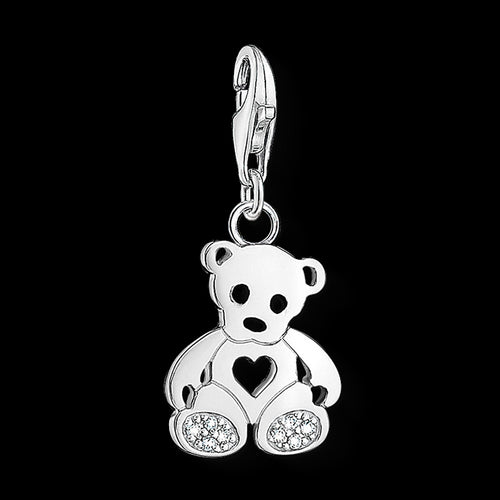 THOMAS SABO TEDDY BEAR WITH HEART CHARM PENDANT