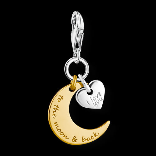 THOMAS SABO I LOVE YOU TO THE MOON & BACK CHARM PENDANT