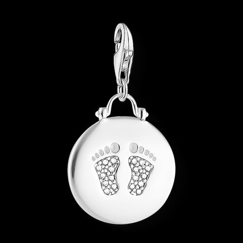 THOMAS SABO BABY FOOTPRINT DISC CHARM PENDANT