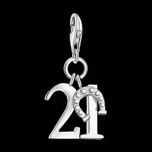 THOMAS SABO LUCKY NUMBER 21 CHARM PENDANT