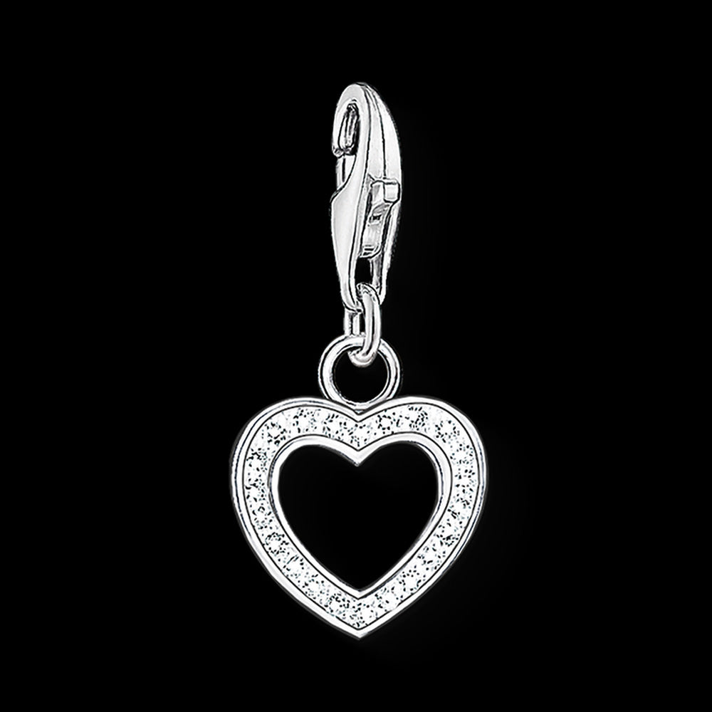 THOMAS SABO OPEN HEART CZ CHARM PENDANT