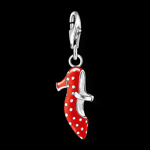 THOMAS SABO RED POLKA DOT SHOE CHARM PENDANT