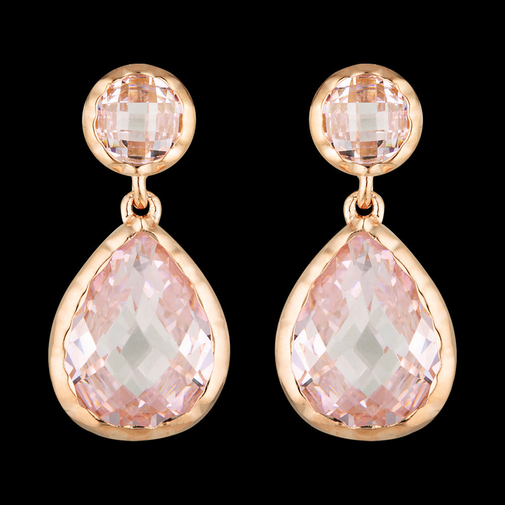 GEORGINI LUXE NOBILE PINK ROSE GOLD EARRINGS