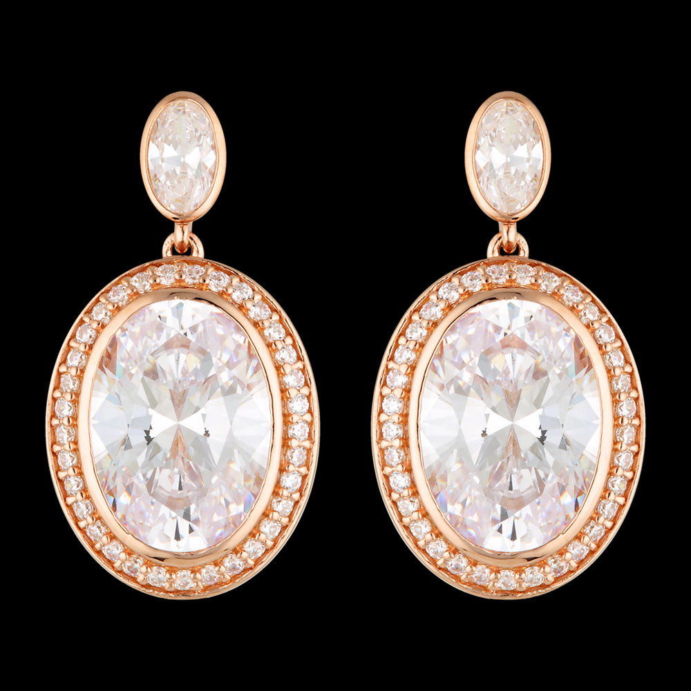 GEORGINI LUXE GRANDENZZA ROSE GOLD EARRINGS