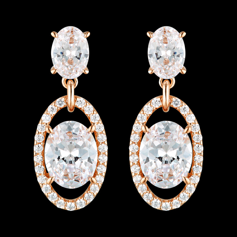 GEORGINI AURORA HEAVEN ROSE GOLD EARRINGS