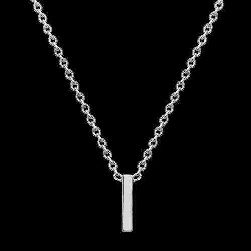 LETTER I INITIAL NECKLACE 9 CARAT WHITE GOLD | AUSTRALIA