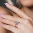 GEORGINI ICONIC BRIDAL VIOLET ROSE GOLD RING - MODEL VIEW