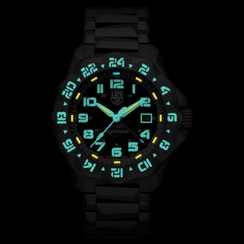 LUMINOX F-117 NIGHTHAWK PILOT WATCH 6422 - ILLUMINATION VIEW