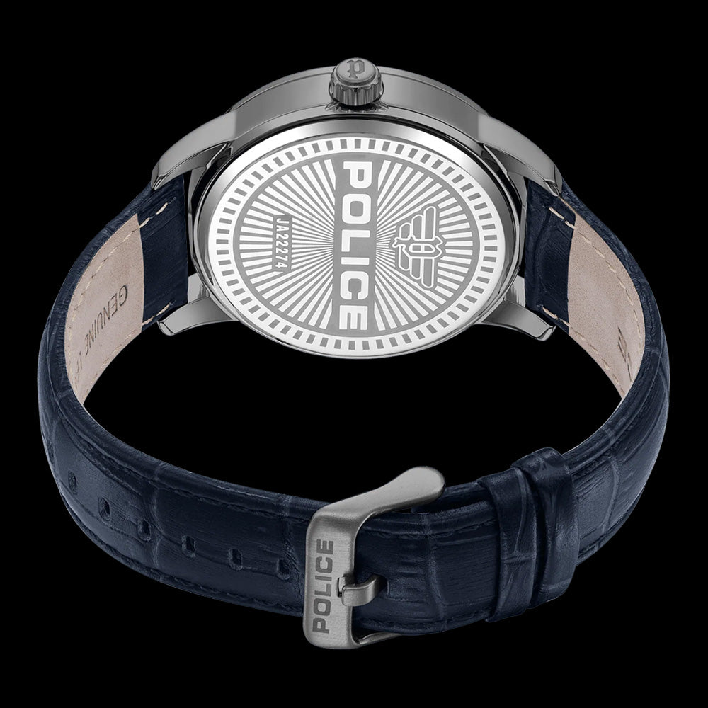 POLICE RAHO MEN'S DARK BLUE WATCH - BACK VIEW