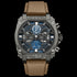 POLICE NORWOOD MEN'S GUNMETAL BROWN LEATHER WATCH