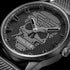 POLICE RISSINGTON MEN'S ALL BLACK SKULL WATCH - DIAL CLOSE-UP