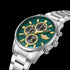 POLICE TAURIKO MEN'S GREEN DIAL WATCH - ANGLE VIEW