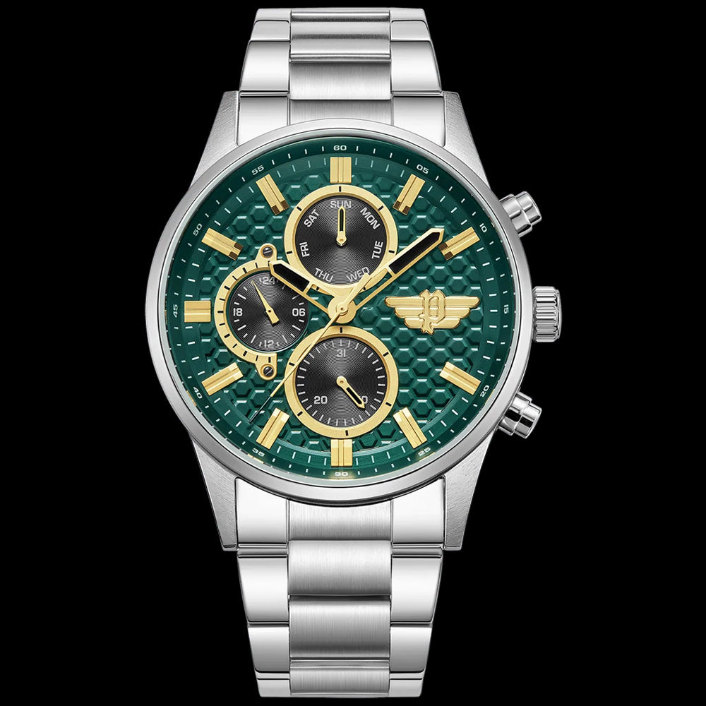 POLICE TAURIKO MEN'S GREEN DIAL WATCH