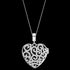 KAGI SILVER SPLENDOUR HEART NECKLACE - FRONT BLACK STONE