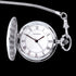 SEKONDA SILVER ROMAN NUMERALS POCKET WATCH