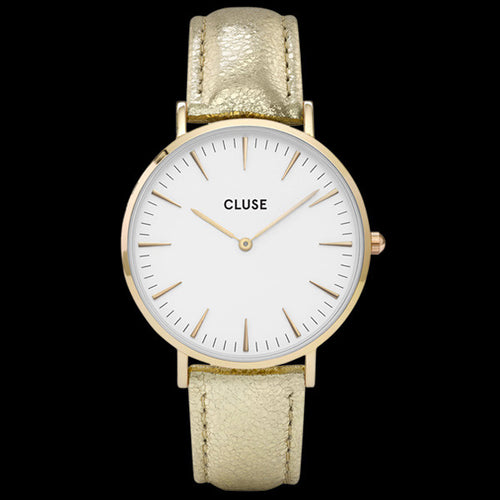 CLUSE LA BOHEME GOLD WHITE/GOLD METALLIC WATCH