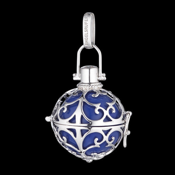 ENGELSRUFER SILVER BLUE LARGE SOUNDBALL PENDANT