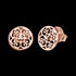 ENGELSRUFER ROSE GOLD ARABESQUE ROUND STUD EARRINGS