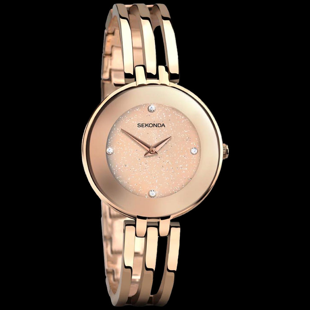 SEKONDA LADIES ROSE GOLD BRACELET WATCH