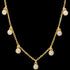 ELLANI STERLING SILVER GOLD SEVEN GEMS BEZEL NECKLACE